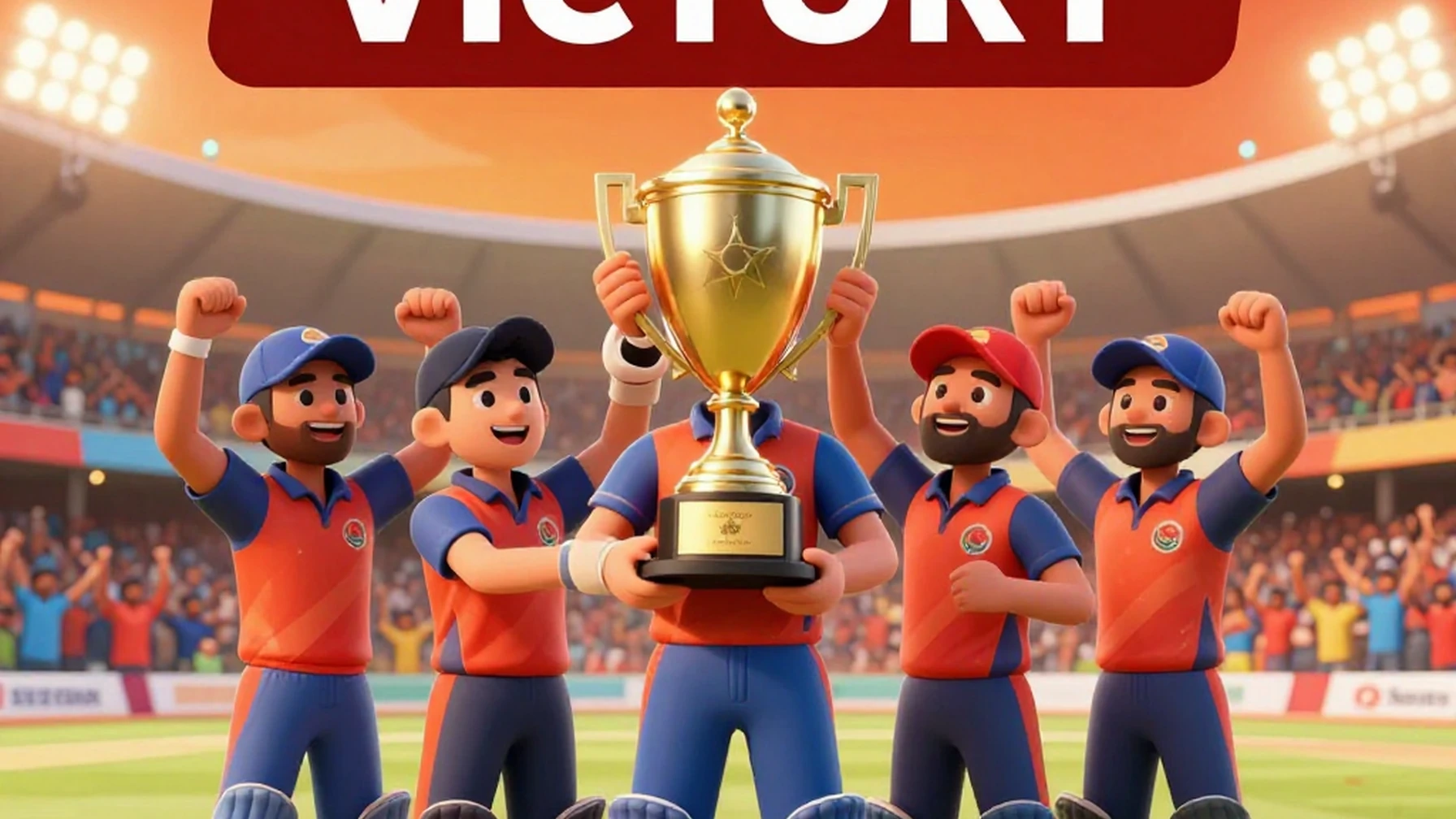 Bangladesh cricket team celebrates ODI series win against West Indies with trophy