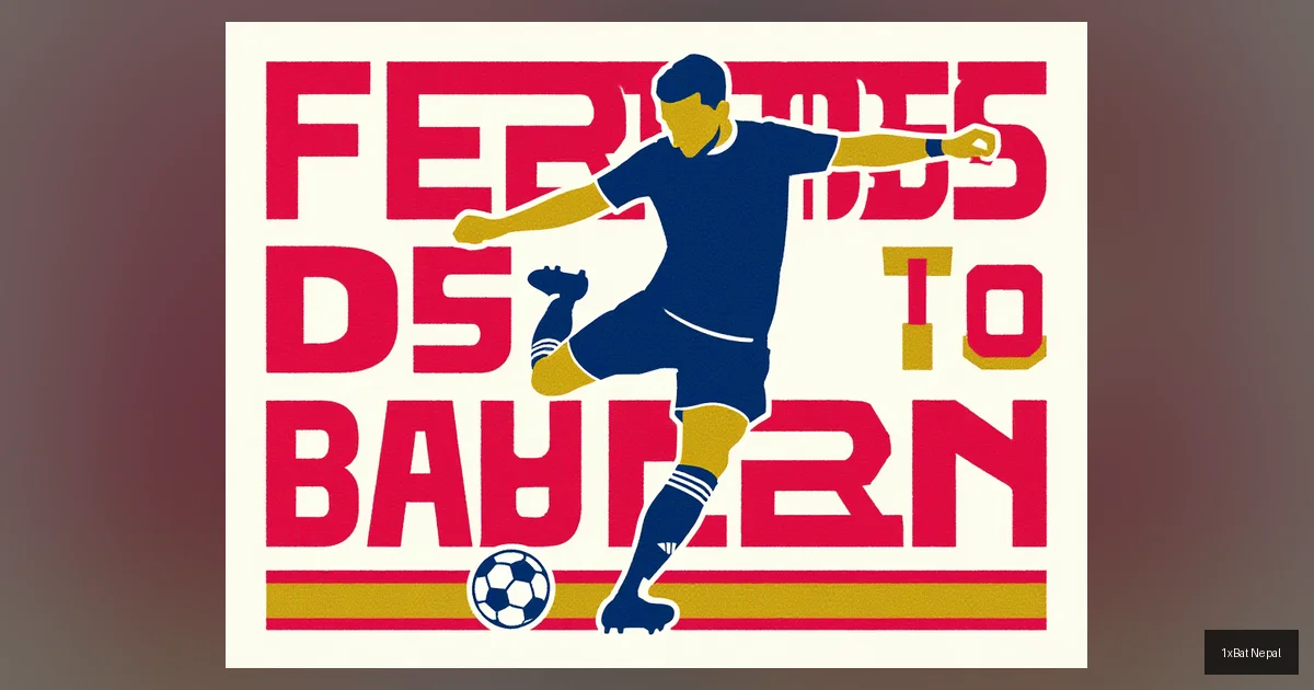 Screen-printed vector poster of Bruno Fernandes in action with bold text 'FERNANDES TO BAYERN' for GOAL transfer debate SEO feature.