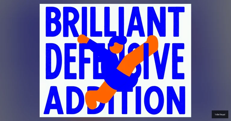 Screen-printed vector art poster of Tottenham defender Micky van de Ven in a slide tackle pose with bold text 'Brilliant Defensive Addition' - illustrating Joe Cole's endorsement for Chelsea transfer to fix defensive woes.