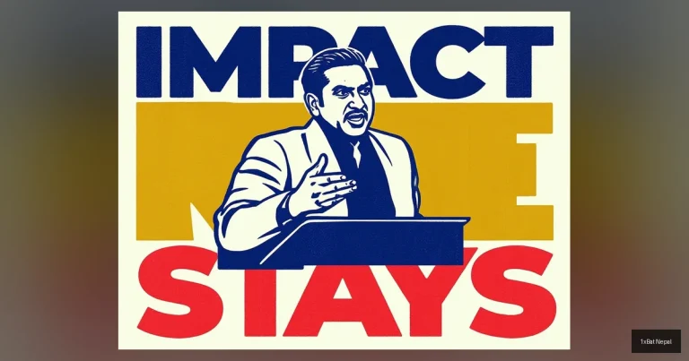 Sourav Ganguly vector art poster declaring IPL Impact Player rule stays with bold typography and flat color design in navy, crimson, and gold