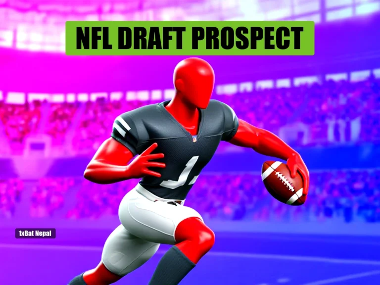 Faceless red-skinned NFL cornerback prospect in defensive stance against vibrant stadium background, representing Colton Hood draft analysis