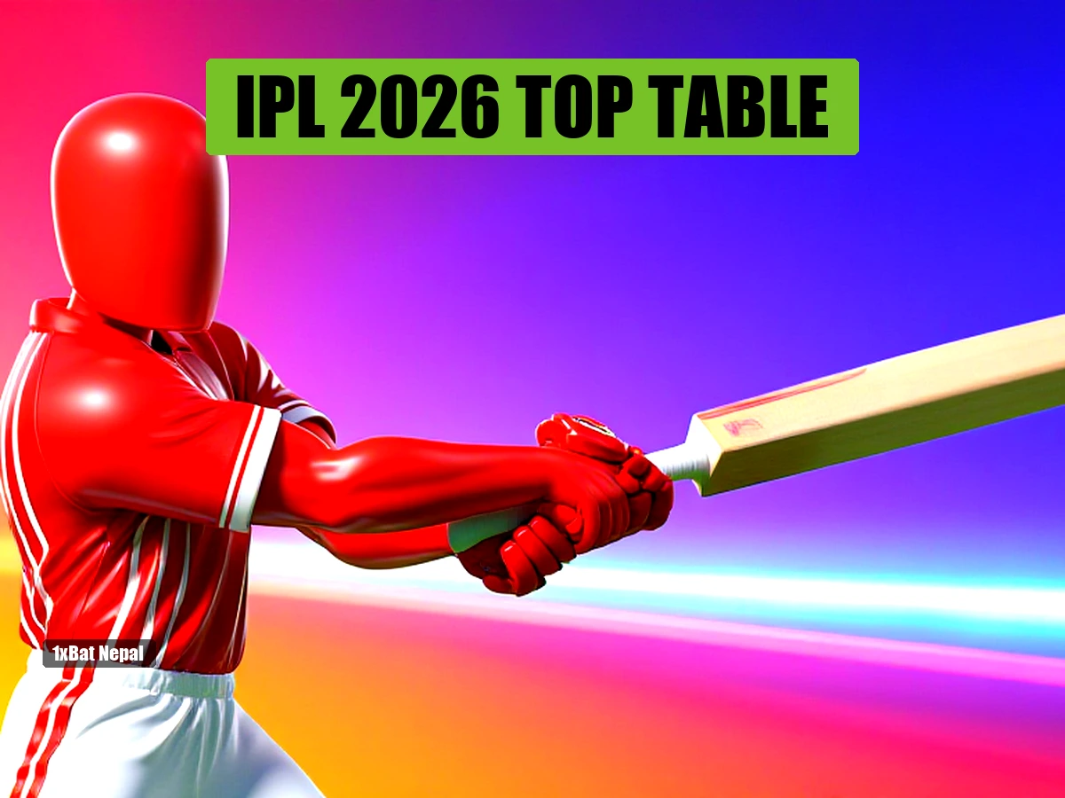 Faceless red-skinned cricketer in Punjab Kings jersey swinging bat in IPL 2026 match