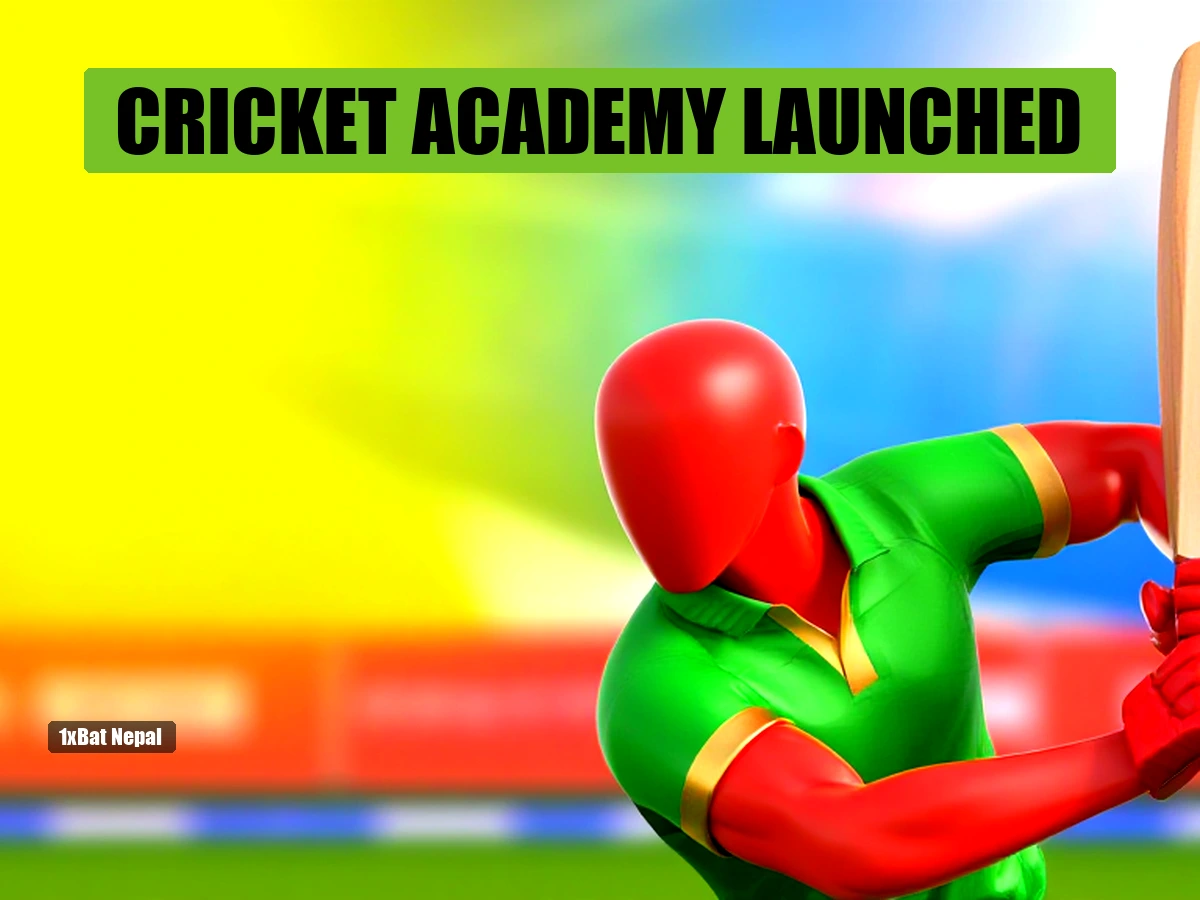 Faceless red-skinned cricket player in Nepal green jersey holding a bat in a batting stance at a cricket stadium