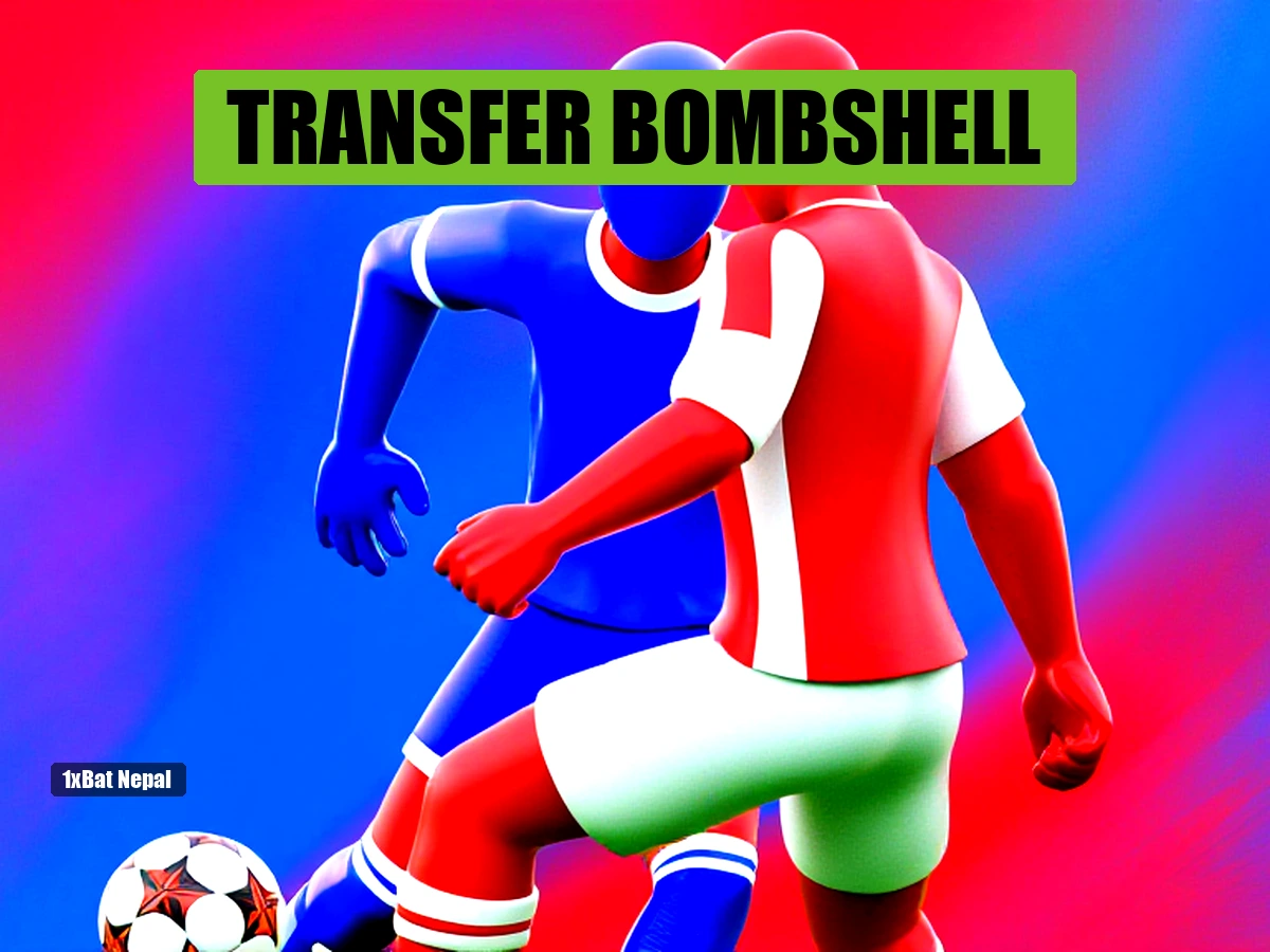 Faceless red-skinned Arsenal player dribbling past faceless blue-skinned Chelsea defender in a vibrant stadium