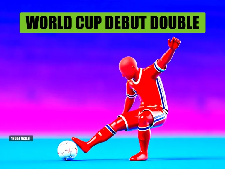 Erling Haaland faceless red mannequin in Norway kit sliding to score a goal on World Cup debut against Iraq
