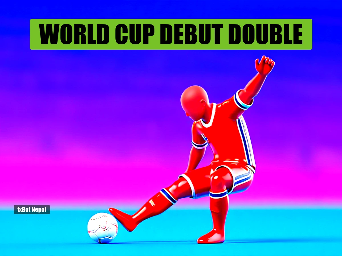 Erling Haaland faceless red mannequin in Norway kit sliding to score a goal on World Cup debut against Iraq