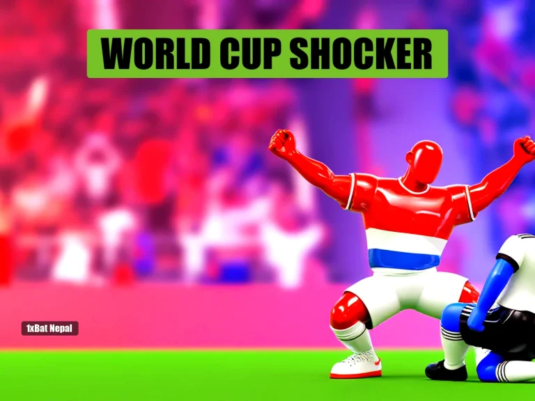 Paraguay stuns Germany in World Cup penalty shootout 2026 - faceless red-skinned player celebrates as blue-skinned German player kneels in defeat