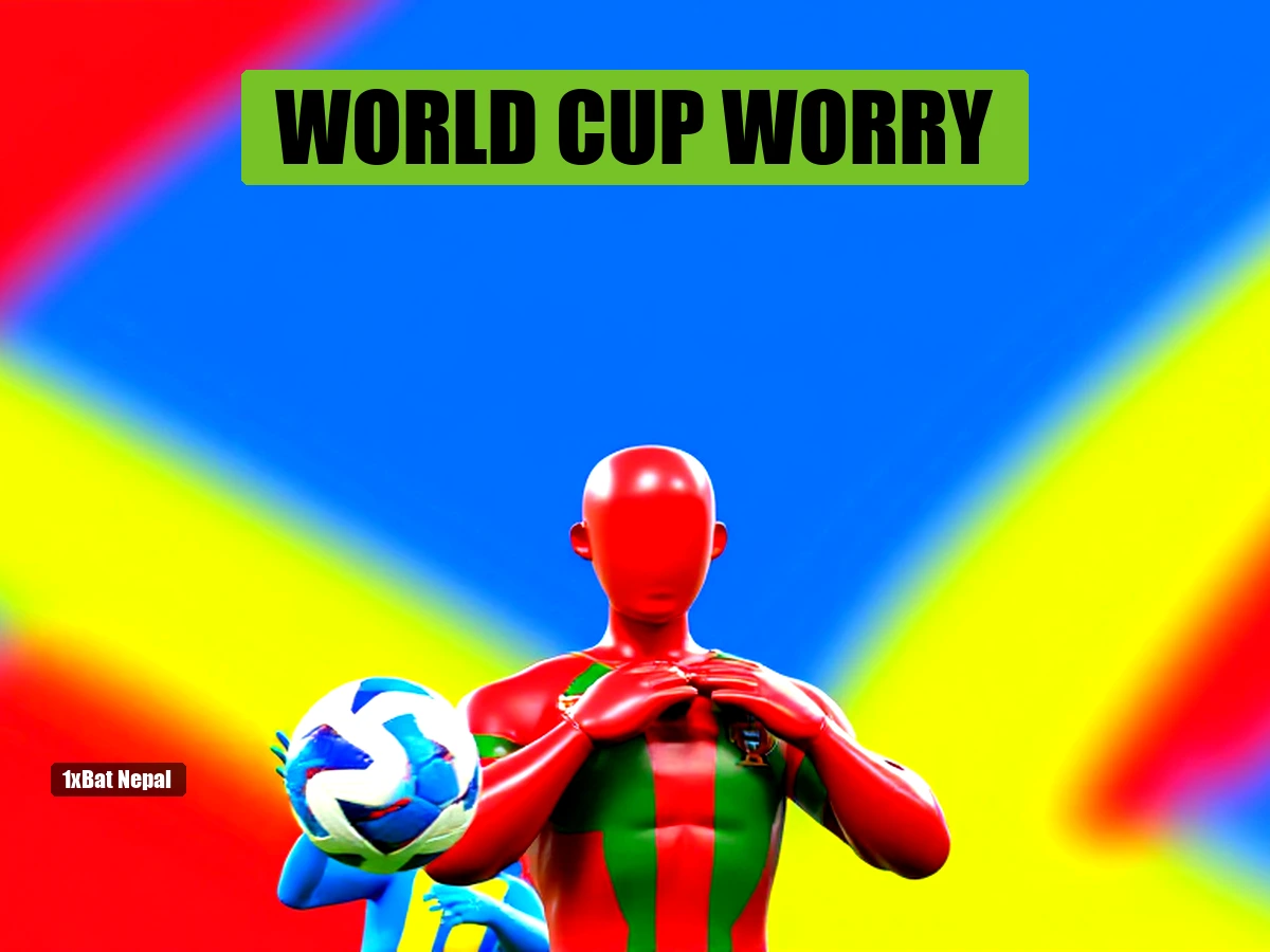 Faceless red-skinned Portugal player missing a goal against blue-skinned DR Congo opponent in a 1-1 draw, Cristiano Ronaldo missed chances, Roberto Martinez under fire