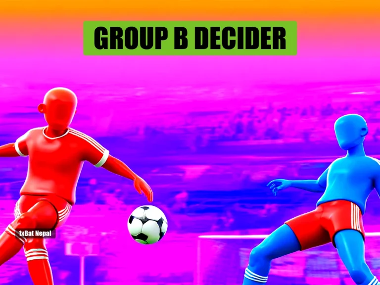 Faceless red humanoid representing Switzerland dribbling a soccer ball against a faceless blue humanoid representing Canada in a World Cup 2026 Group B match at BC Place Vancouver