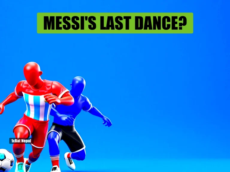 Faceless red-skinned humanoid in Argentina jersey dribbling past faceless blue-skinned humanoid in Egypt jersey during World Cup 2026 Round of 16 match at Mercedes-Benz Stadium Atlanta