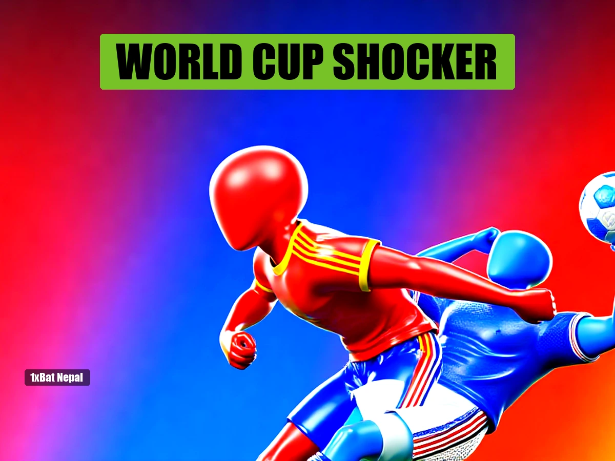 Faceless red-skinned Spain player in red jersey kicking a football while a faceless blue-skinned France player slides in a tackle, vibrant stadium background, 2026 World Cup semifinal thumbnail